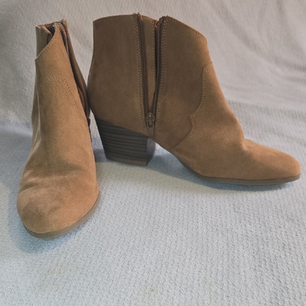 Old Navy Tan Suede Ankle Booties-Offers Welcomed!